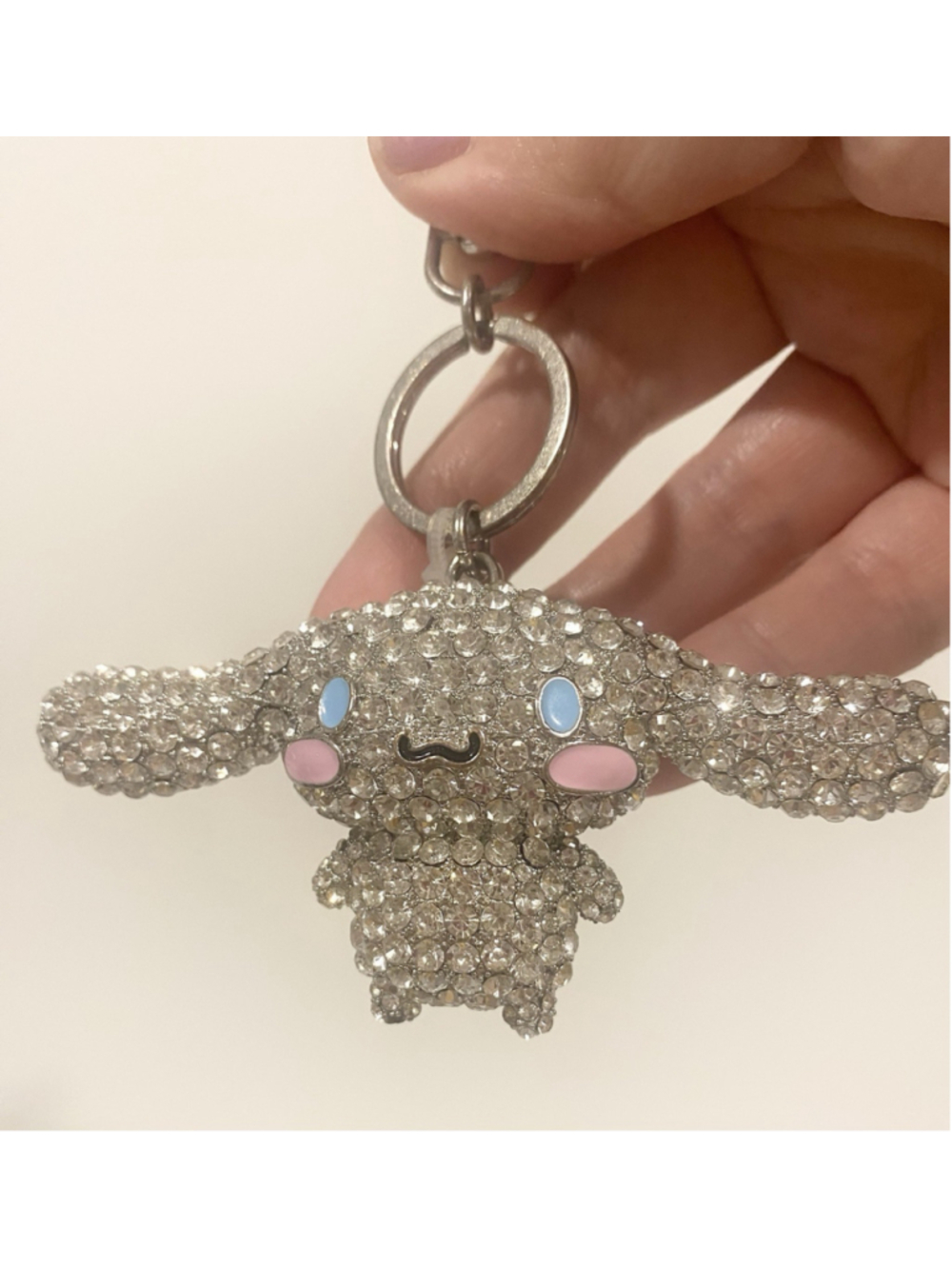 Sanrio Cinnamoroll 3D Bling Rhinestone Pave Keychain Bag Charm Crystal